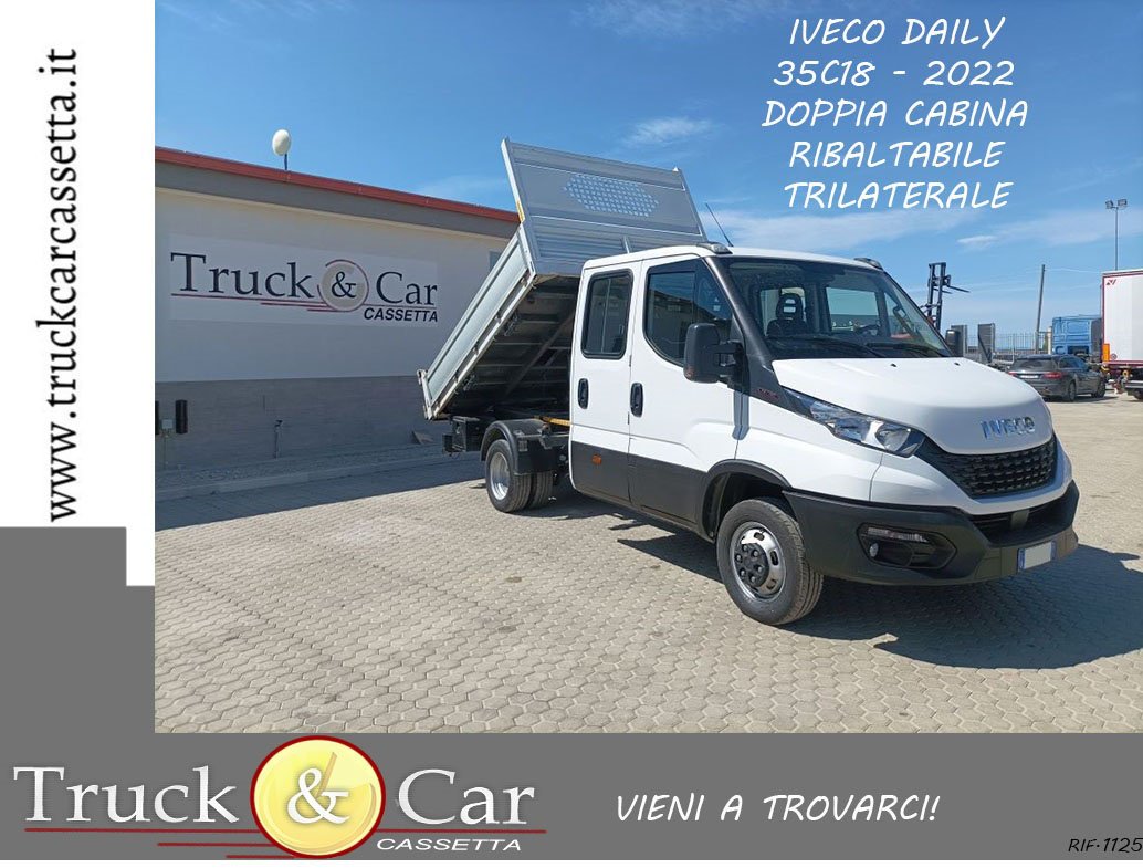 RIF 1126 IVECO DAILY 35 C 18 2022 DOPPIA CABINA CASSONE