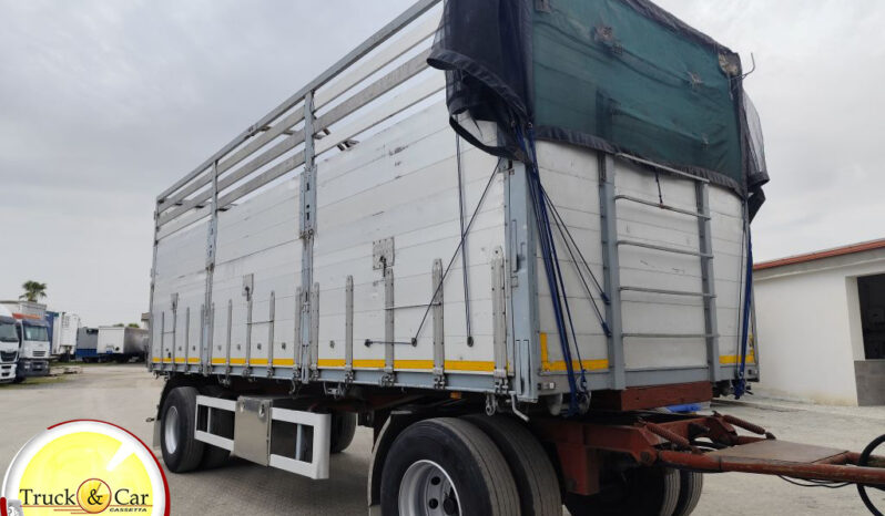 RIF.1206 RIMORCHIO BARTOLETTI – 1994 – CASSONE RIBALTABILE TRILATERALE IN ACCIAIO INOX CON CENTINA REMOVIBILE SPONDE/SOVRASPONDE completo