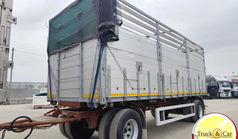 RIF.1206 RIMORCHIO BARTOLETTI – 1994 – CASSONE RIBALTABILE TRILATERALE IN ACCIAIO INOX CON CENTINA REMOVIBILE SPONDE/SOVRASPONDE completo