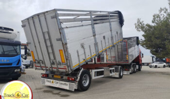 RIF.1206 RIMORCHIO BARTOLETTI – 1994 – CASSONE RIBALTABILE TRILATERALE IN ACCIAIO INOX CON CENTINA REMOVIBILE SPONDE/SOVRASPONDE completo