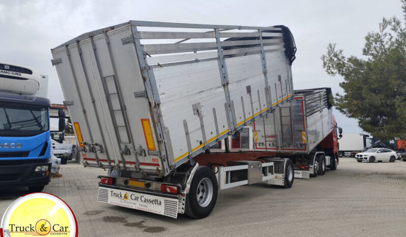 RIF.1206 RIMORCHIO BARTOLETTI – 1994 – CASSONE RIBALTABILE TRILATERALE IN ACCIAIO INOX CON CENTINA REMOVIBILE SPONDE/SOVRASPONDE completo