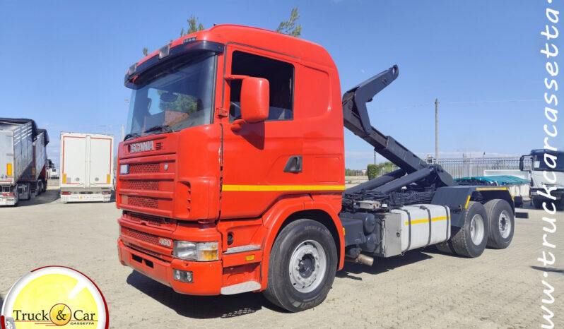 RIF.1204 SCANIA CV R 144.460 – 1997 – 3 ASSI – GANCIO SCARRABILE LEM DA 26 TON – EURO 5 CON ANTIPARTICOLATO completo
