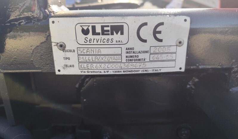 RIF.1204 SCANIA CV R 144.460 – 1997 – 3 ASSI – GANCIO SCARRABILE LEM DA 26 TON – EURO 5 CON ANTIPARTICOLATO completo