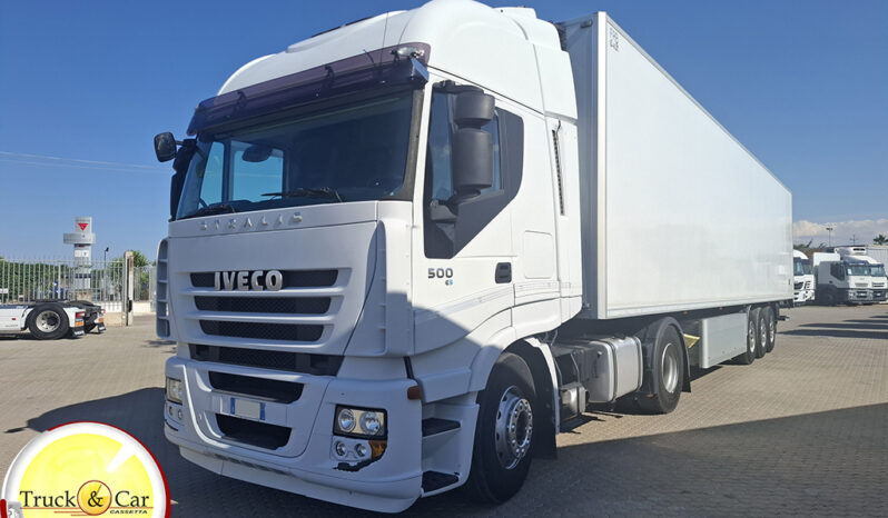 RIF.1355 IVECO STRALIS 440 S 500 – 2010 – TRATTORE STRADALE – EURO 5 + RIF.1356 SEMIRIMORCHIO CARMOSINO – 2010 – ISOTERMICO CON GRUPPO FRIGO ATP FNA 03/2031 – SPONDA CARICATRICE RETRATTILE DHOLLANDIA DA 30.QLI completo