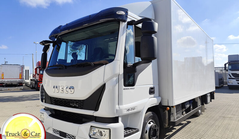 RIF.1389 IVECO EUROCARGO 75 E 21 – 2018 – FURGONE IN LEGA CON SPONDA CARICATRICE A BATTENTE PALFINGER 10 Q.LI – EURO 6 completo